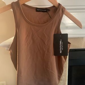 Fitted racer crop top